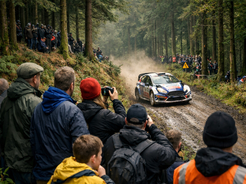 spectators in forest